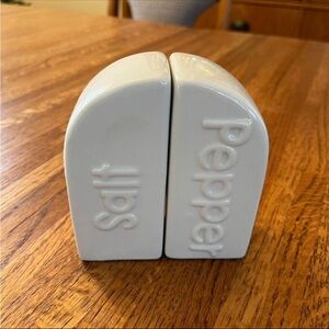New, Unique Ceramic White Salt and Pepper Shakers